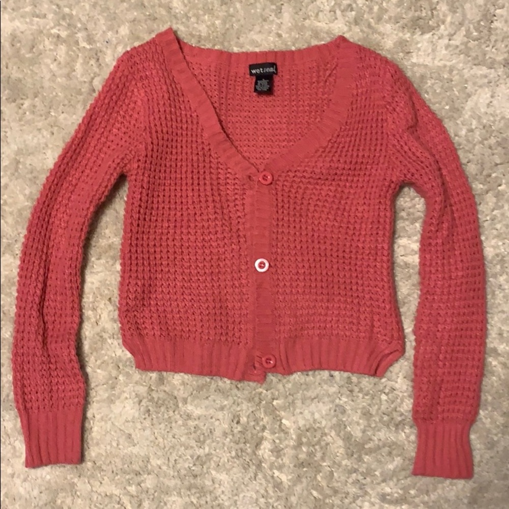 Pink sweater/cardigan